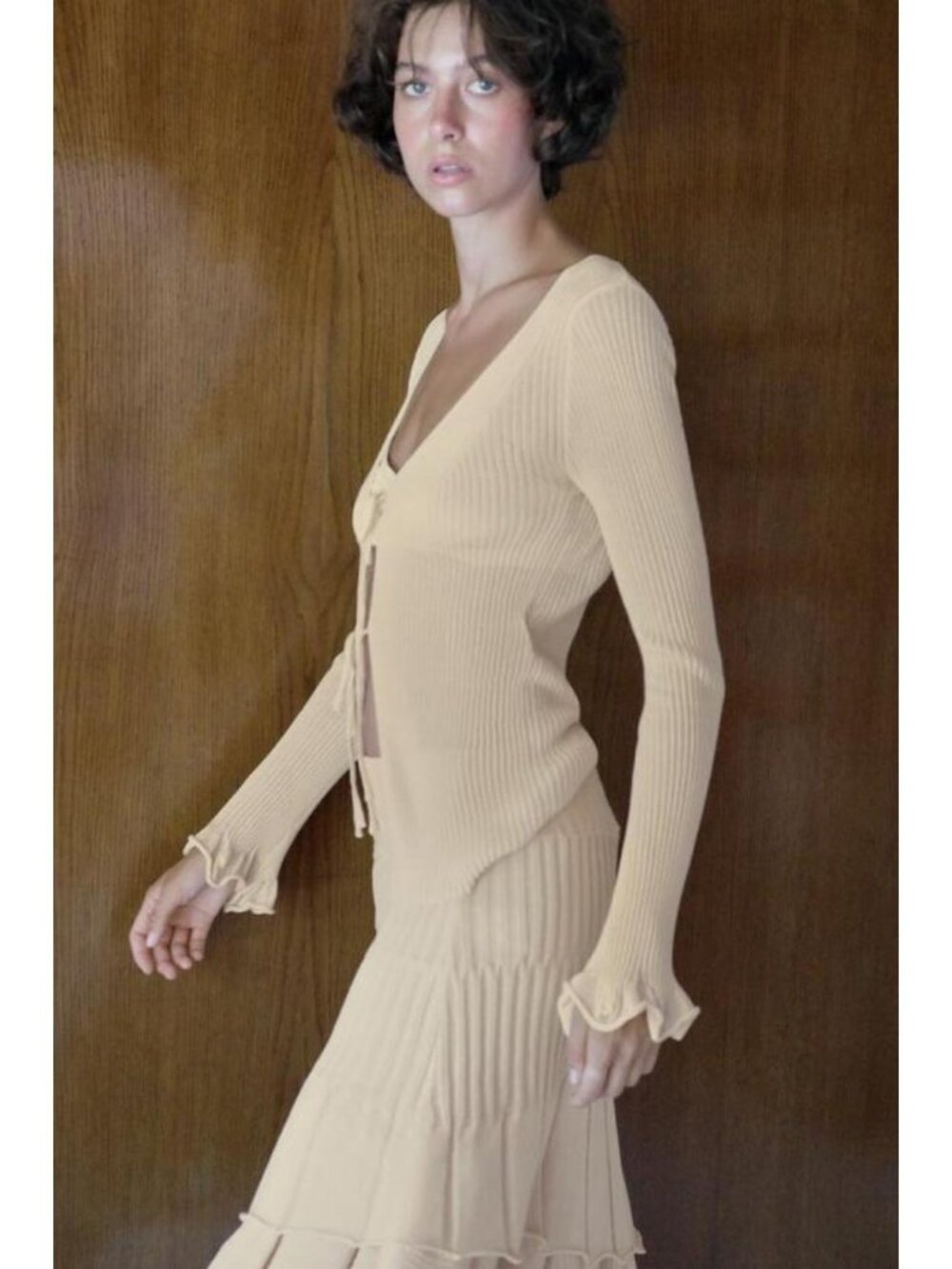 ZARA COMBINED ASYMMETRIC KNIT SKIRT 1223/709/075